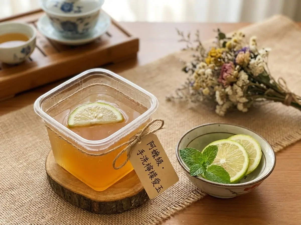 阿嬤級手洗檸檬愛玉｜台南天然果膠非粉泡