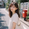 示意圖：Fujifilm Industrial 100 街頭人像，東京街景，日系空氣感，標誌性富士綠色調