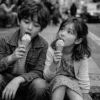 Fujifilm Neopan 400CN 示意圖，兒童人像攝影，柔和黑白階調，生活隨拍