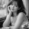 示意圖：Neopan 400CN 室內人像，女性肖像，淺景深散景，掃描專用黑白底片