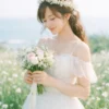 示意圖：Fujifilm PRO 400H 戶外人像，花海女孩，逆光攝影，日系空氣感寫真