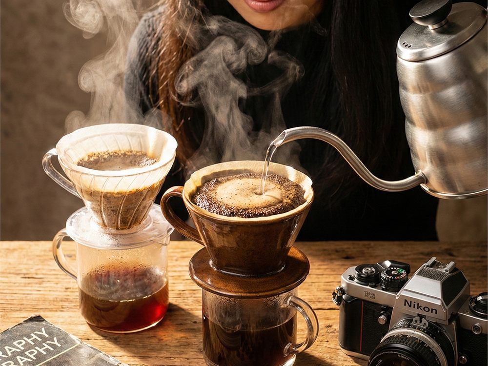 精選單品手沖咖啡 - 台南伶 Kopi 曼特寧與耶加雪菲，相館裡的咖啡時間